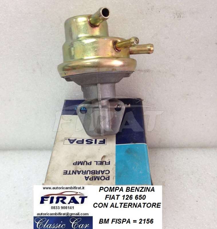 POMPA BENZINA FIAT 126 CON ALTERNATORE